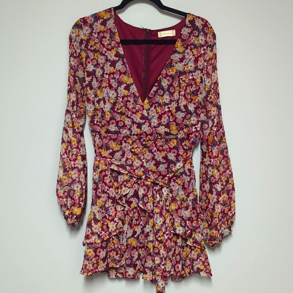 Altard State Maroon Floral Dress
